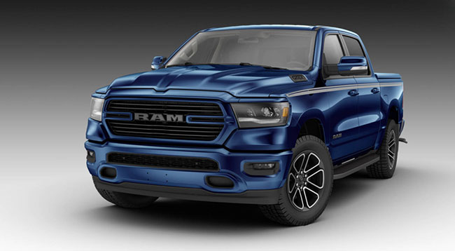 синий Ram 1500 Big Horn