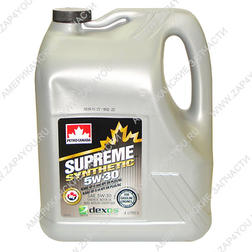 MOSYN53C16 Масло моторное SUPREME SYNTHETIC 5W-30 PETRO-CANADA 4л