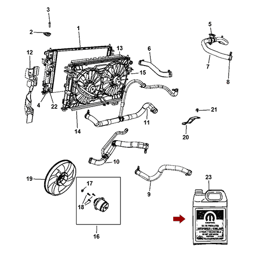 Антифриз Mopar 68048953AB 3.8 литра