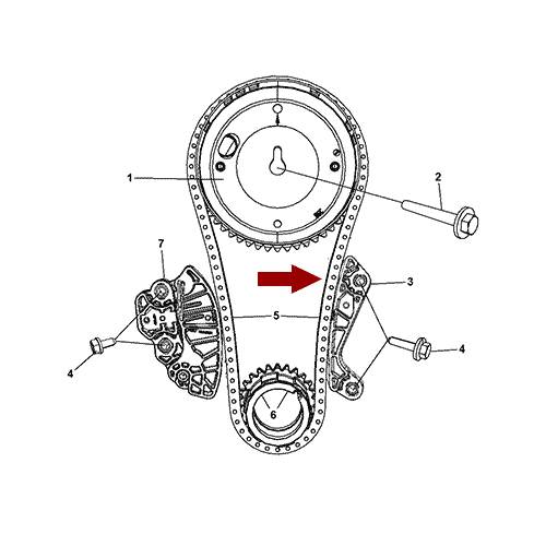Схема расположения цепи ГРМ на Chrysler 300C | Крайслер 300C (Ц) 2009–2017 года выпуска