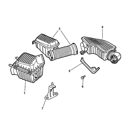 Схема расположения фильтра воздушного на Крайслере 300М 98-04 годов выпуска