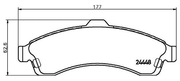 Размеры тормозных колодок передних на Шевроле Трейлблейзер 02-05 годов выпуска