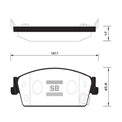 Размеры тормозных колодок задних на Chevrolet Avalanche | Шевроле Аваланч 07-13 годов выпуска