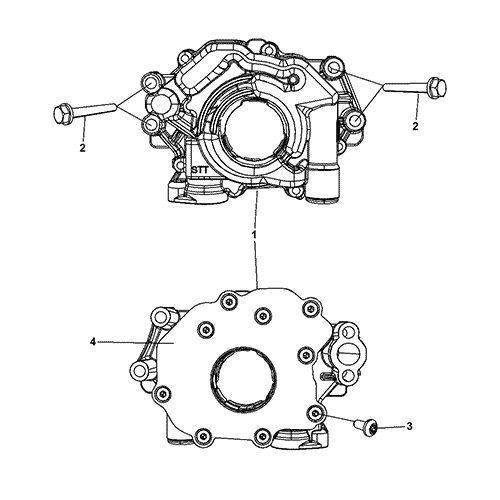 Схема расположения масляного насоса двигателя Chrysler Aspen | Крайслер Аспен 08–09 года выпуска