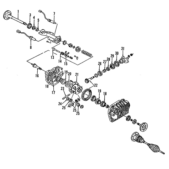 Схема расположения мотора (активатора) включения привода переднего моста на Chevrolet Tahoe | Шевроле Тахо 95-12 годов выпуска
