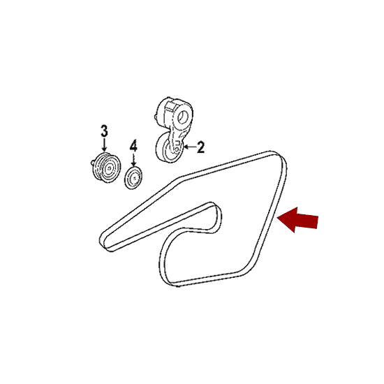 Схема расположения ремня приводного поликлинового на Крайслере 300С 05–10 годов выпуска
