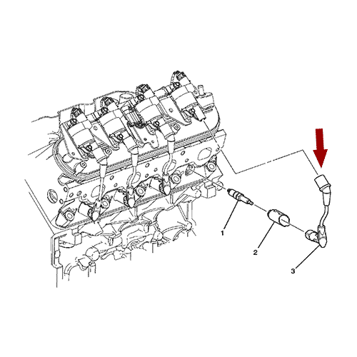 Схема расположения проводов высоковольтных Cadillac Escalade | Кадиллак Эскалейд 02–06 года выпуска