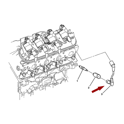 Схема расположения проводов высоковольтных Chevrolet Avalanche | Шевроле Аваланч 02–06 года выпуска