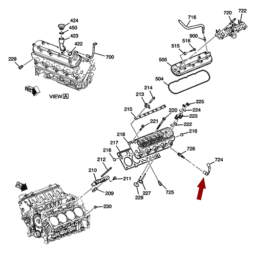 Схема расположения проводов высоковольтных Chevrolet Trailblazer | Шевроле Трейлблейзер 08–09 года выпуска