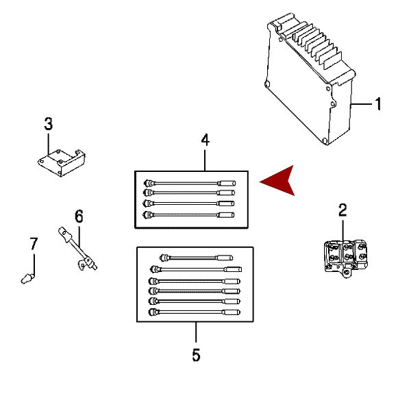 Схема расположения проводов высоковольтных на Крайслере Вояджер 2.4 литровом 