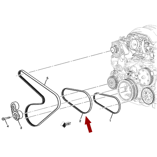 Схема расположения ремня компрессора Chevrolet Tahoe | Шевроле Тахо 15–18 года выпуска