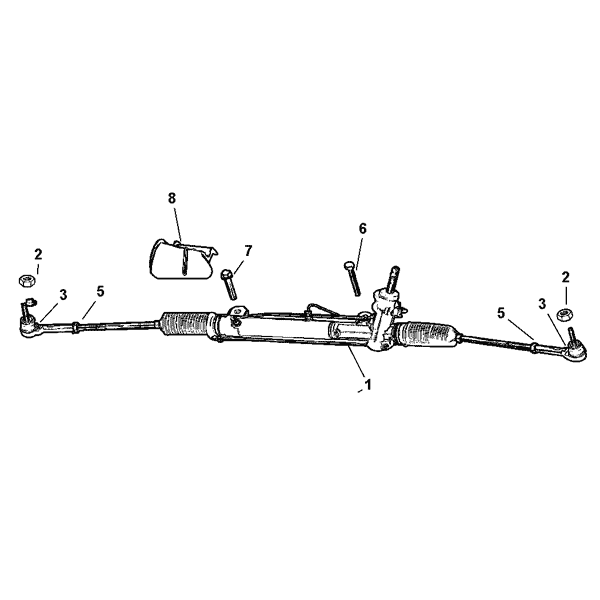 Схема расположения рулевой тяги на Крайслер Вояджер арт. ADA108721