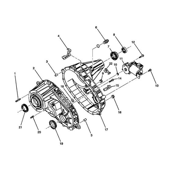 Схема расположения сальника раздатки к заднему кардану на Hummer H2 | Хаммере H2 (Н2) 03-09 годов выпуска